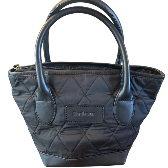 Barbour Handbags - Barbour Black Mini Quilted Tote Bag